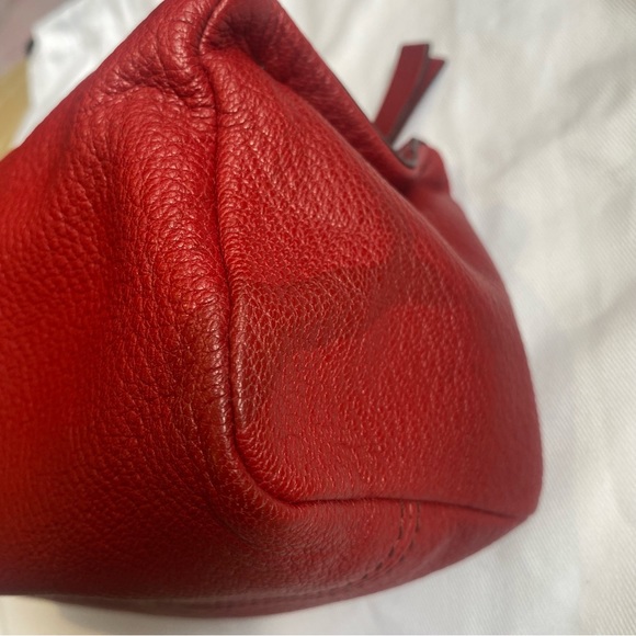 Givenchy Red Leather Mini Pandora Wristlet Pouch. - Picture 5 of 8